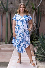 Bodacious Great Harbour Dress Marble Blue