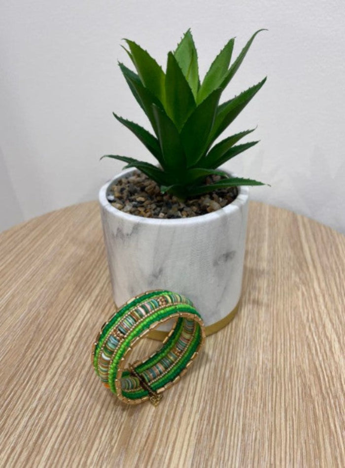 Escape Single Cuff Green and Gold