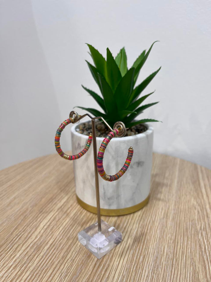 Escape Multicolour Half Hoop Earrings