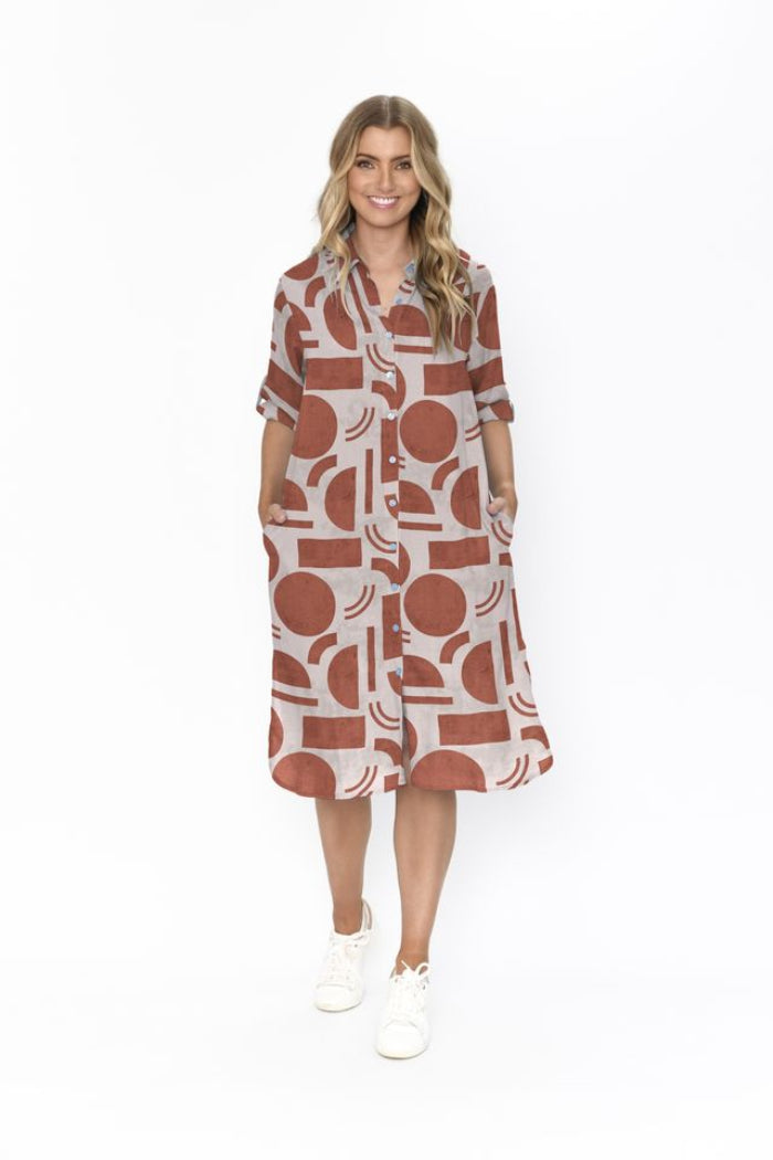 One Summer Sofia Shirt Dress Simple Earthy