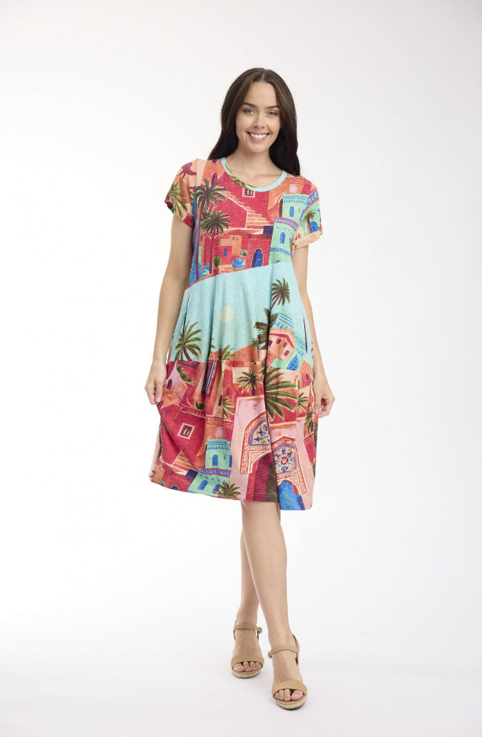 Orientique Short Sleeve Bubble Dress Rabat