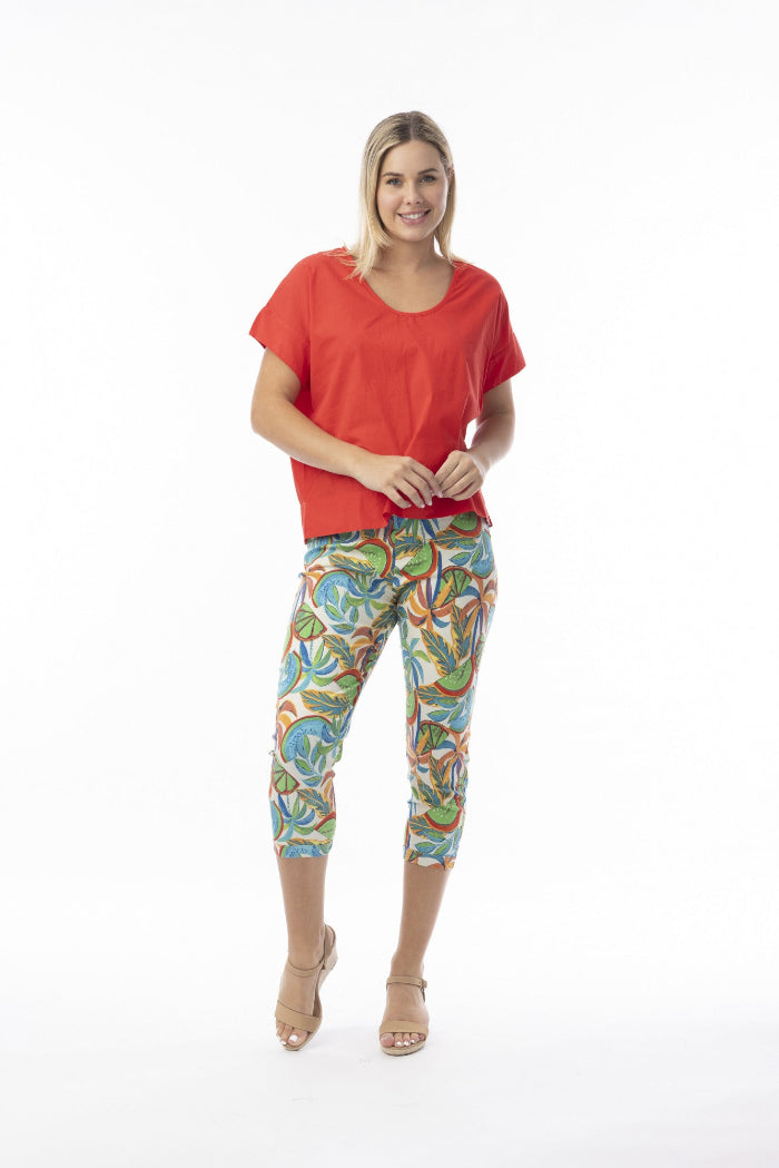Orientique Bangalene Pant Capri Curacao