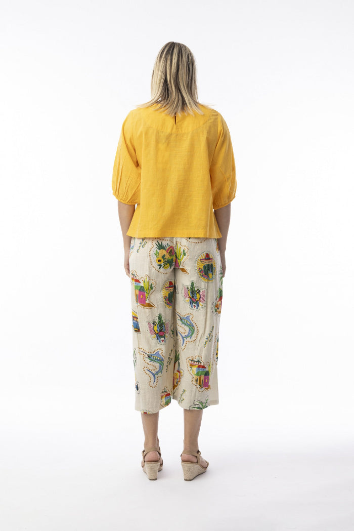 Orientique Guatemala Pants Beige Print