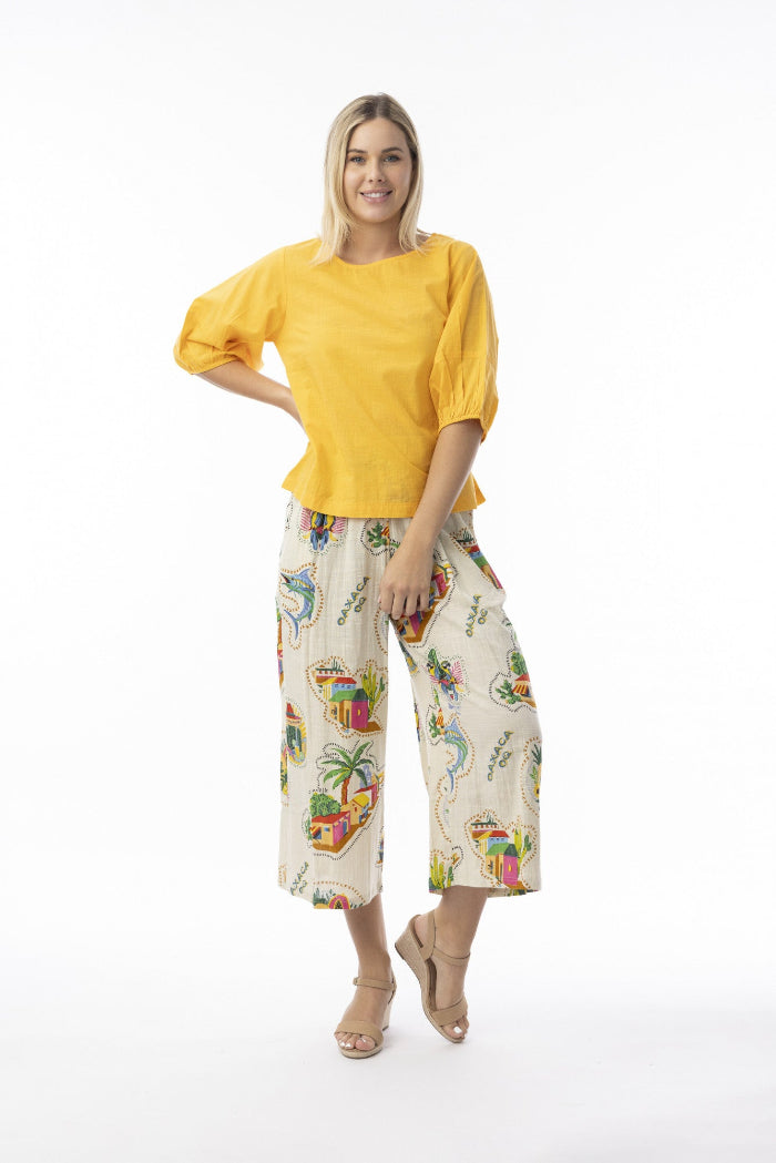 Orientique Guatemala Pants Beige Print