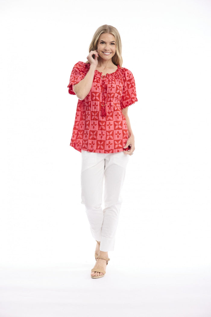 Orientique Mougins Top Frill Neckline
