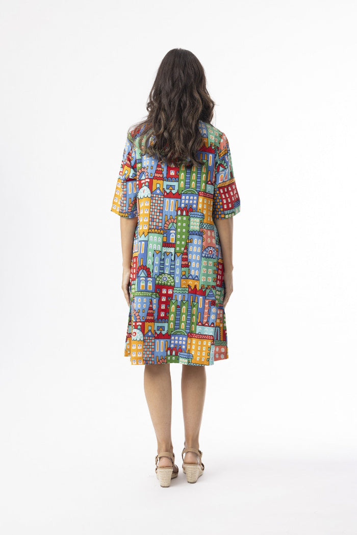 Orientique Cotton Contemporary Dress City