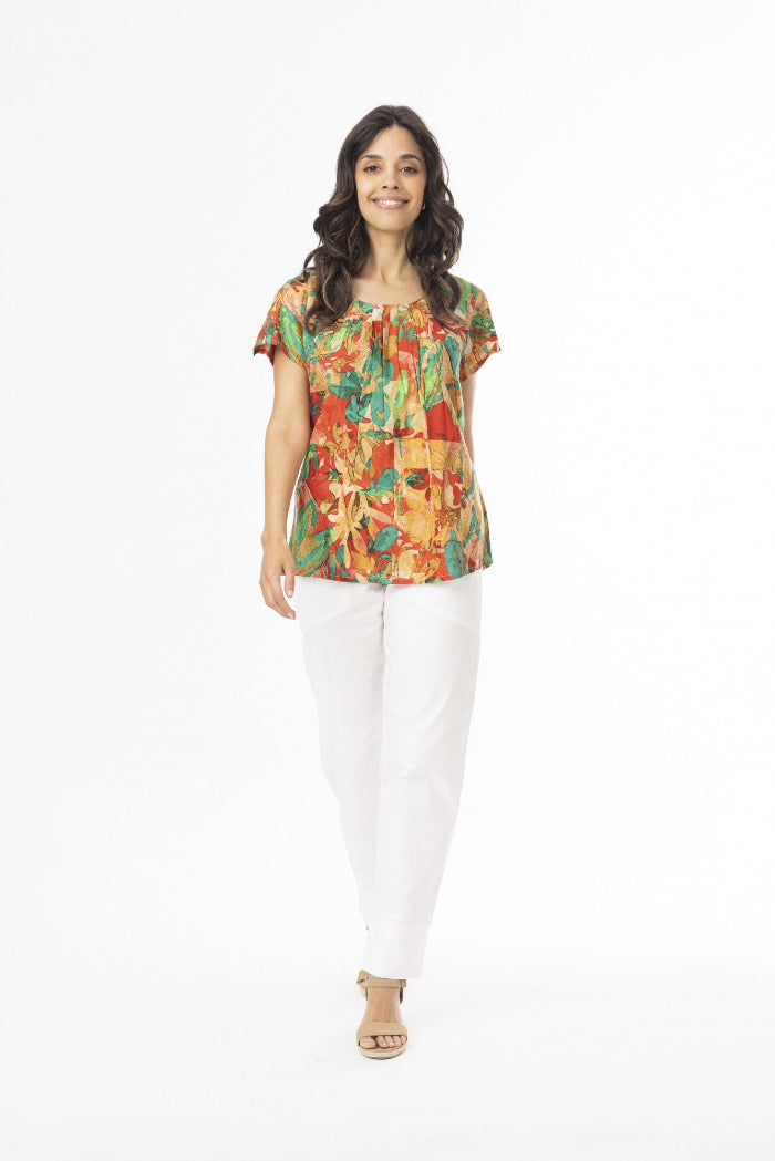 Orientique Short Sleeve Top Boxy Sao Paulo