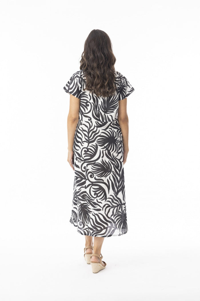 Suriname Black Dress Bias Cap Sleeve