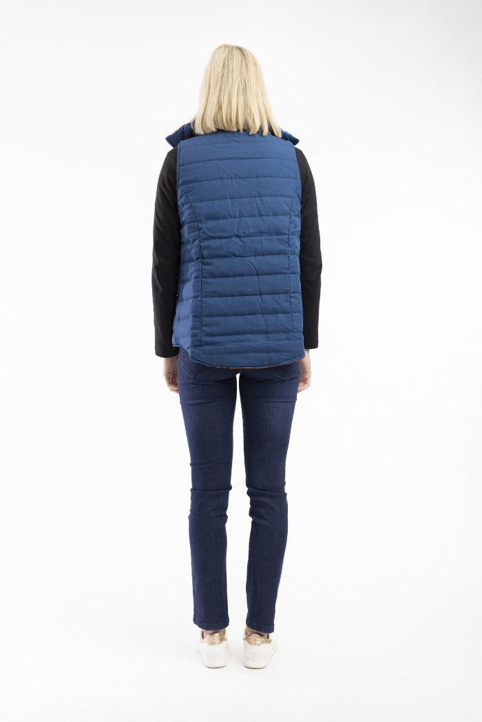 Orientique Puffer Sleeveless Vest Jacket Oriental Nights