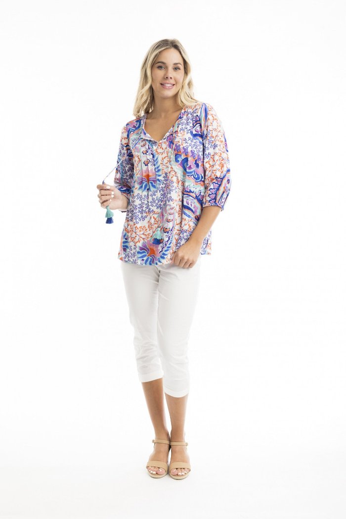 Orientique Radhanagar 3/4 Sleeve Top
