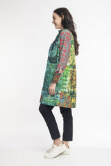 Orientique - Digital Print Mid Length Coat