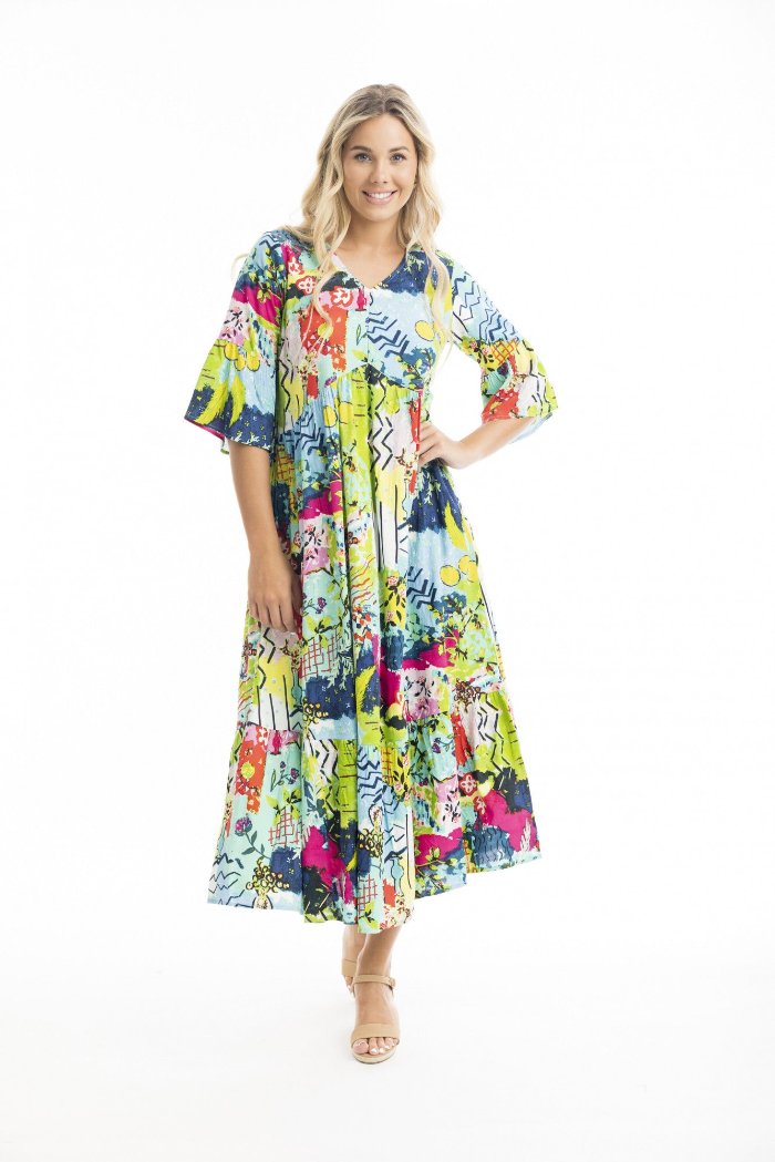 Orientique  Peak Midi Dress