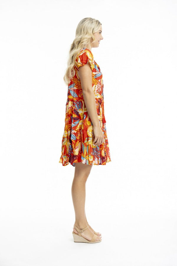 One Summer - The Poppy V Neck Tassel Dress