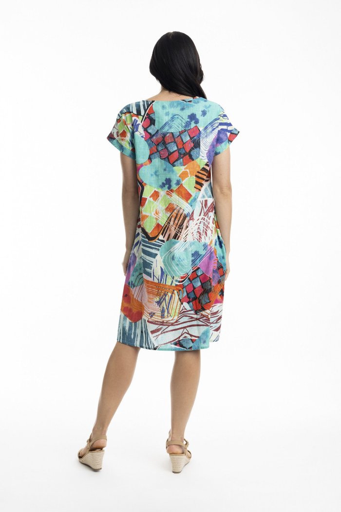 Orientique St Barth Short Sleeve Shift Dress