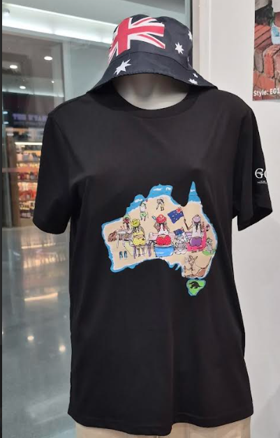 Gaggle Gals Collective Aust Day Shirt Black