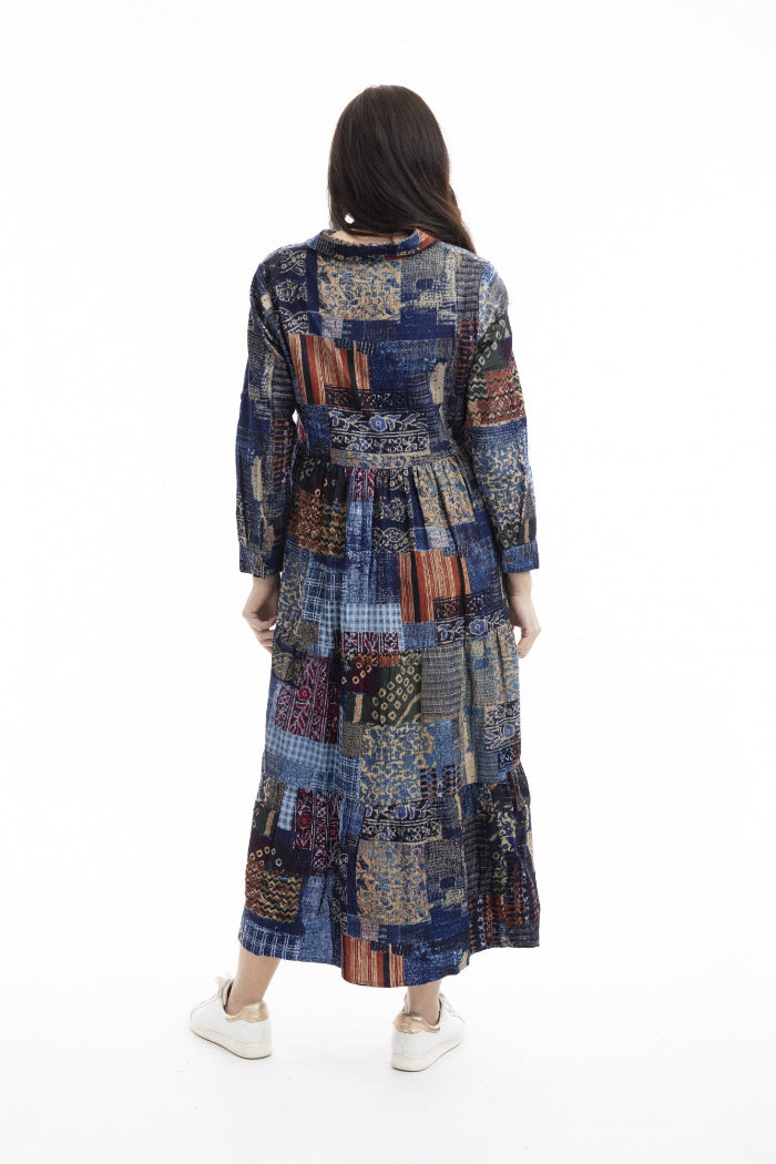 Orientique California Dreaming Dress Maxi Collar