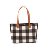 Liv & Milly Capri Gingham Tote