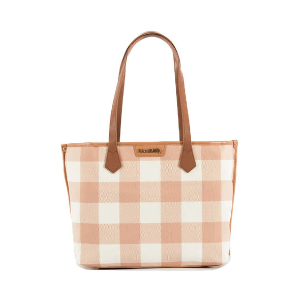 Liv & Milly Capri Gingham Tote