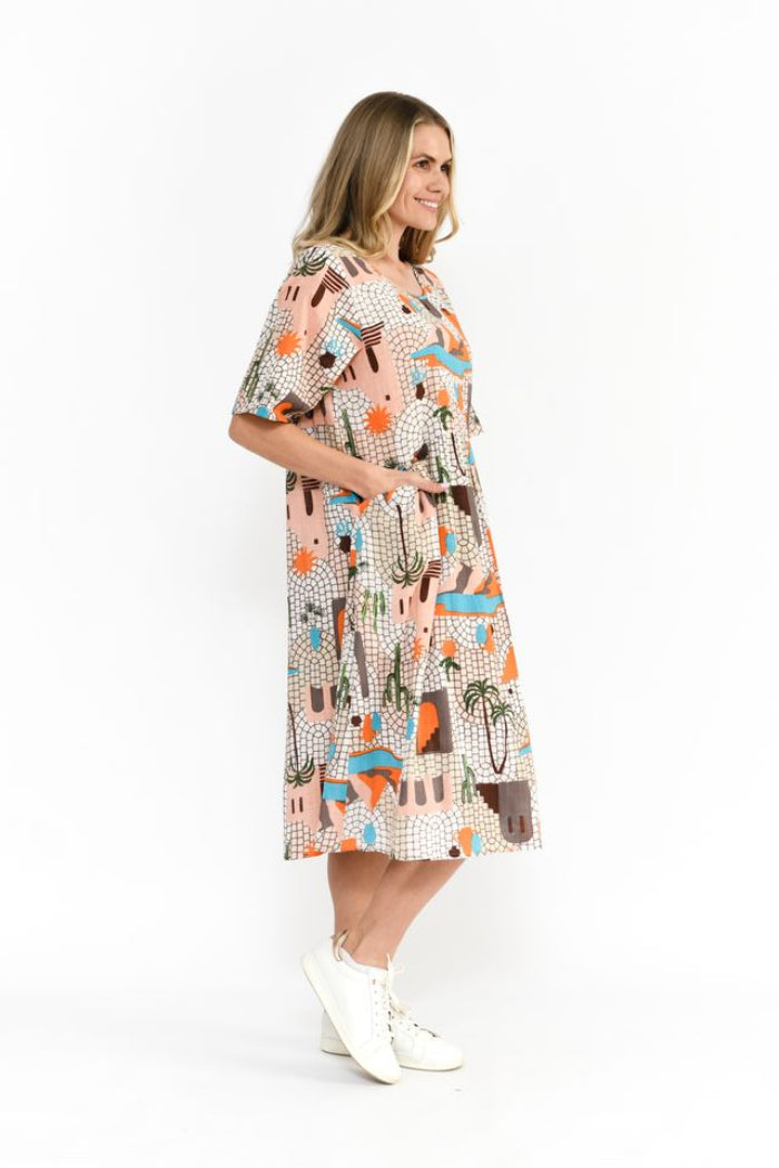 One Summer Yvonne Dress Round Neck Greece