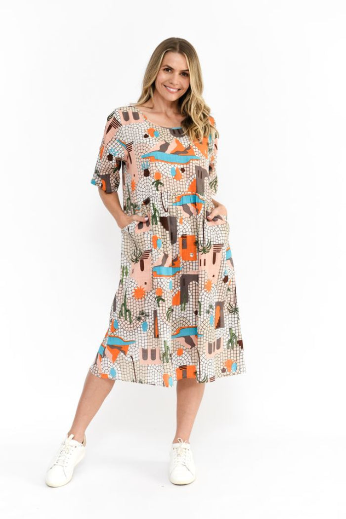 One Summer Yvonne Dress Round Neck Greece
