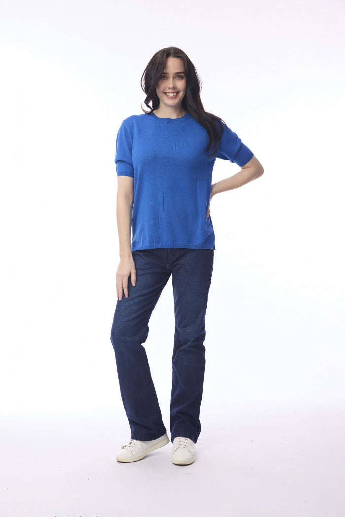 Orientique Knit Top Cobalt