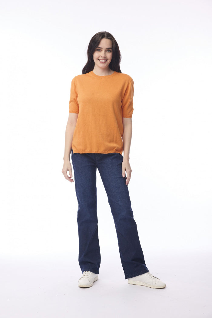 Orientique Knit Top Orange