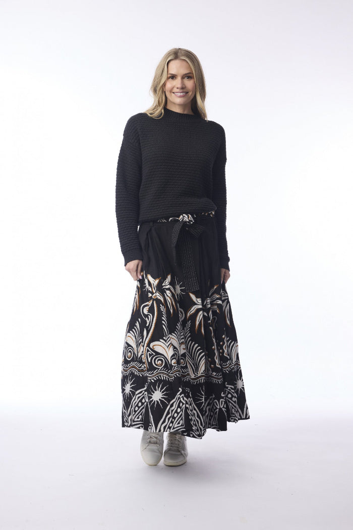 Orientique Indus Collar Tie Waist Dress