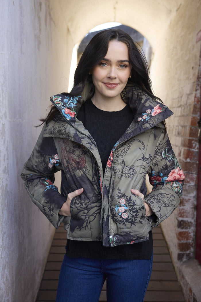 Orientique Puffer Jacket Keqioa