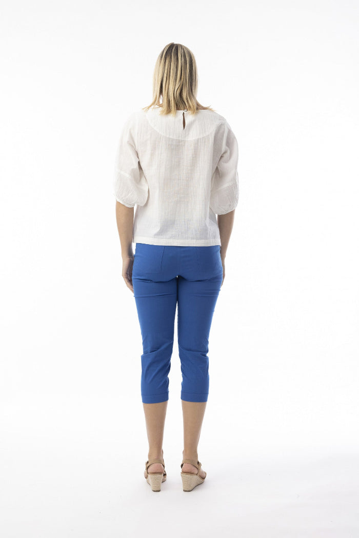 Orientique Bangalene Pant Capri Blue