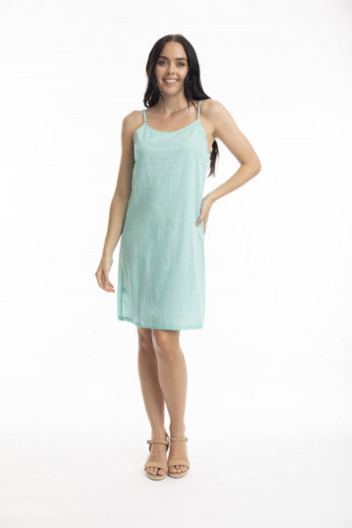 Orientique Cotton Full Slip Aqua