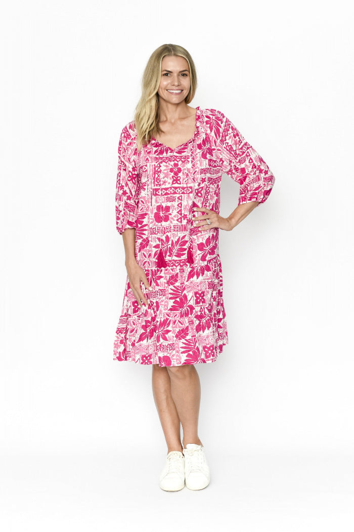 One Summer The Gaby Dress Hawaii Pink