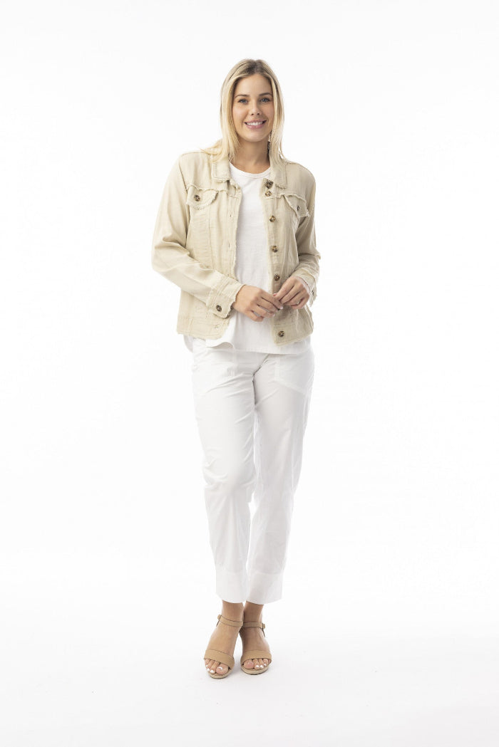 Orientique Linen Essential Jacket Sand
