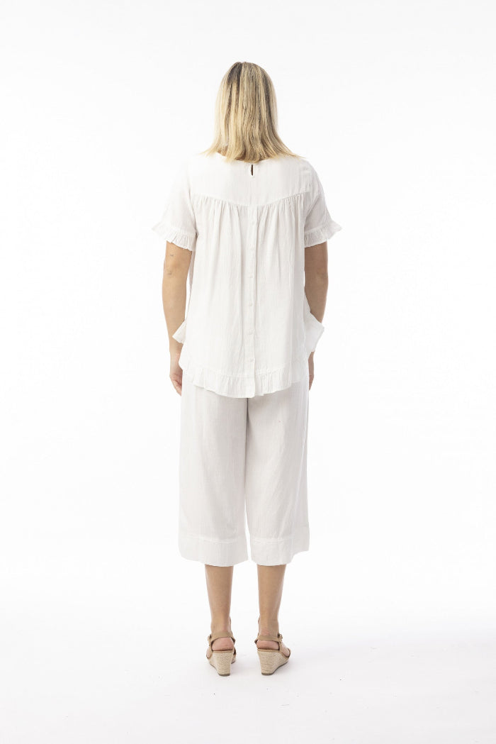 Orientique Linen Pants White