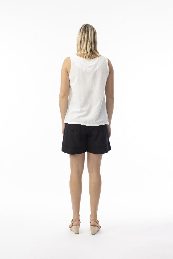 Orientique Linen Essentials Shorts Black