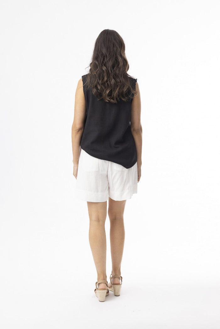 Orientique Linen Essentials Shorts White