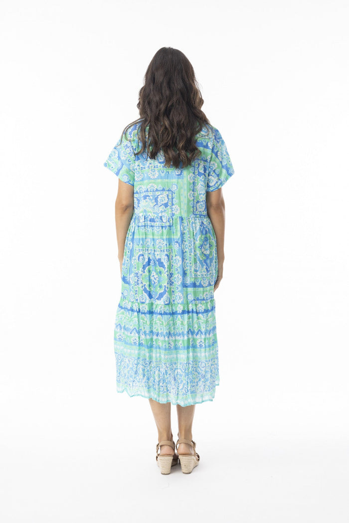 Orientique Montevideo Dress Collar Aqua