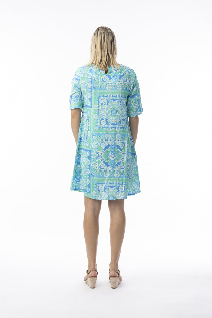 Orientique Montevideo Dress Contemporary Aqua