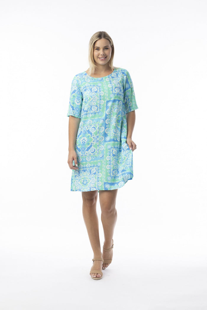 Orientique Montevideo Dress Contemporary Aqua