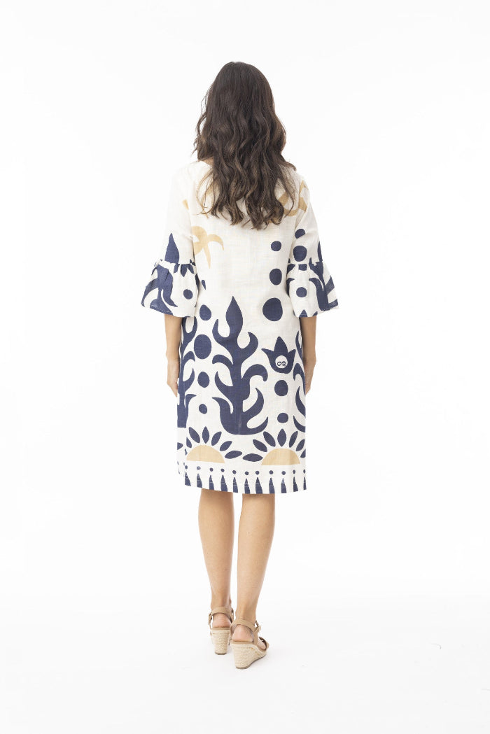 Orientique Nazca Dress Contemporary Frill Sleeve