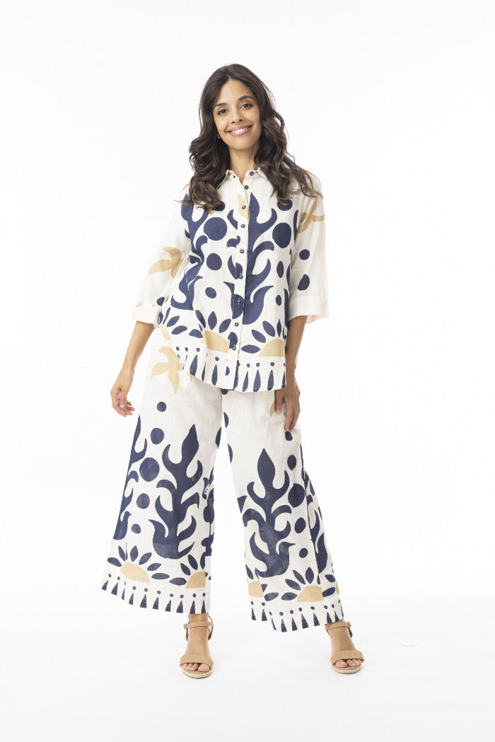 Orientique Nazca Top with Collar