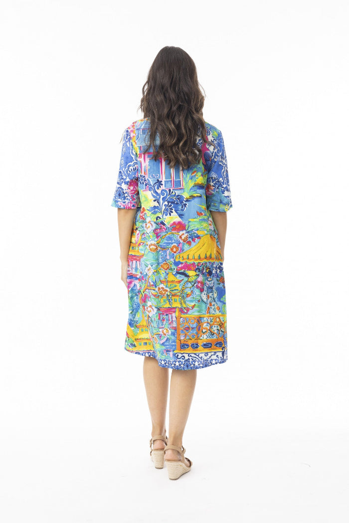 Orientique Okayama Dress Contemporary Multicolour