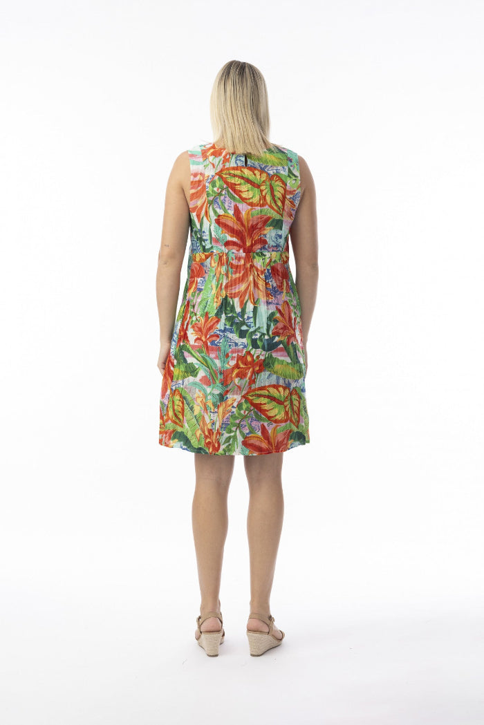 Orientique Cotton Contemporary Reversible Sleeveless Dress Equador
