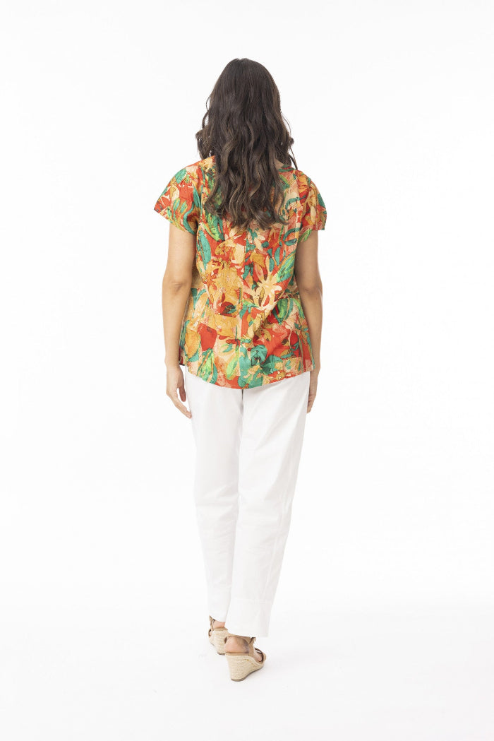 Orientique Short Sleeve Top Boxy Sao Paulo