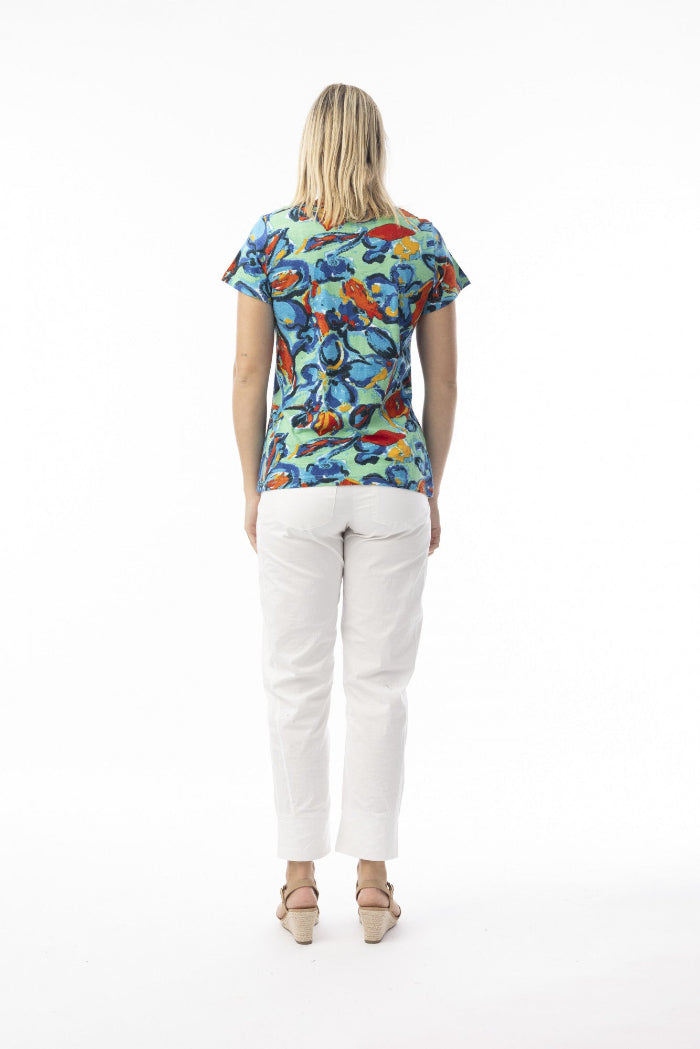 Orientique T-Shirt V Neck Floral