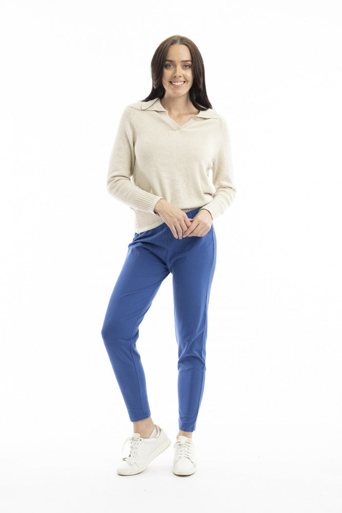 Orientique Lycra Knits Leggings Basic Blue