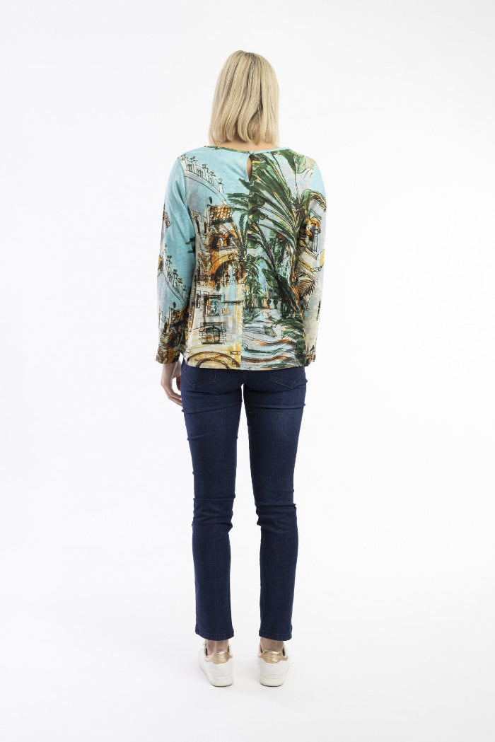 Orientique T-Shirt Contemporary V Neckline LS Alicante