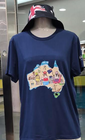 Gaggle Gals Collective Aust Day Shirt Blue