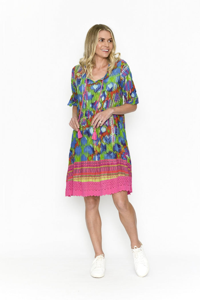 One Summer The Hannah Dress Ikat2